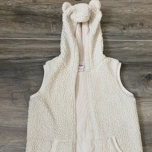 White Sherpa Short Sleeve Jacket